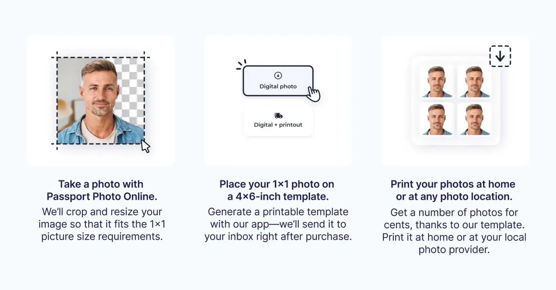 How to print a 1x1 photo with Passport Photo Online