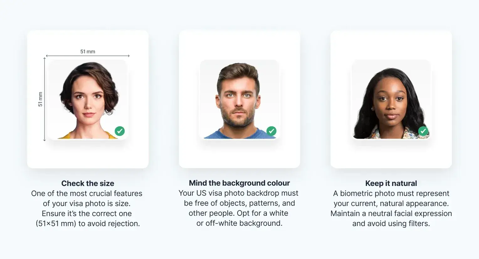 How to prepare yourself for a US visa photo.