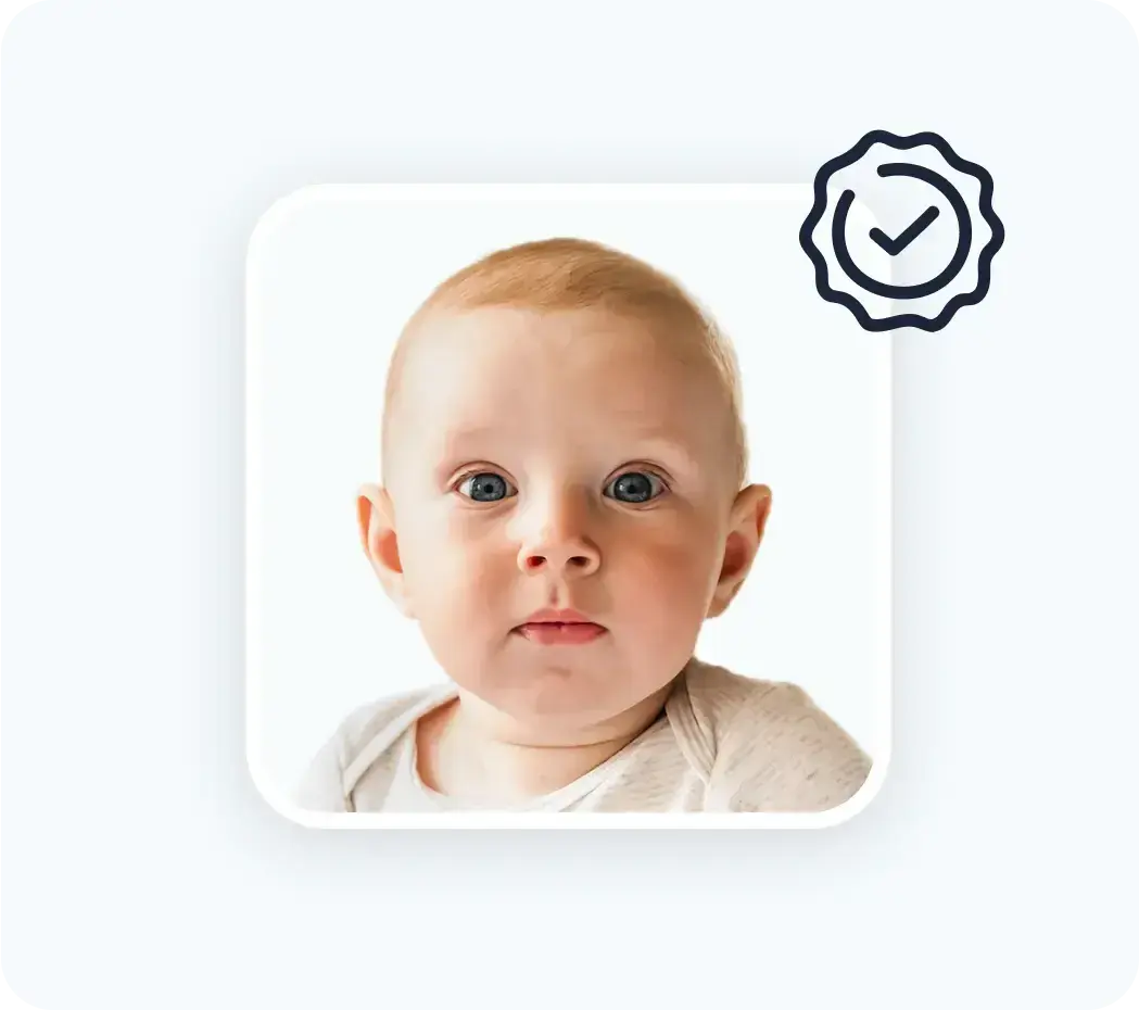 step 2 of how to take baby passport photo