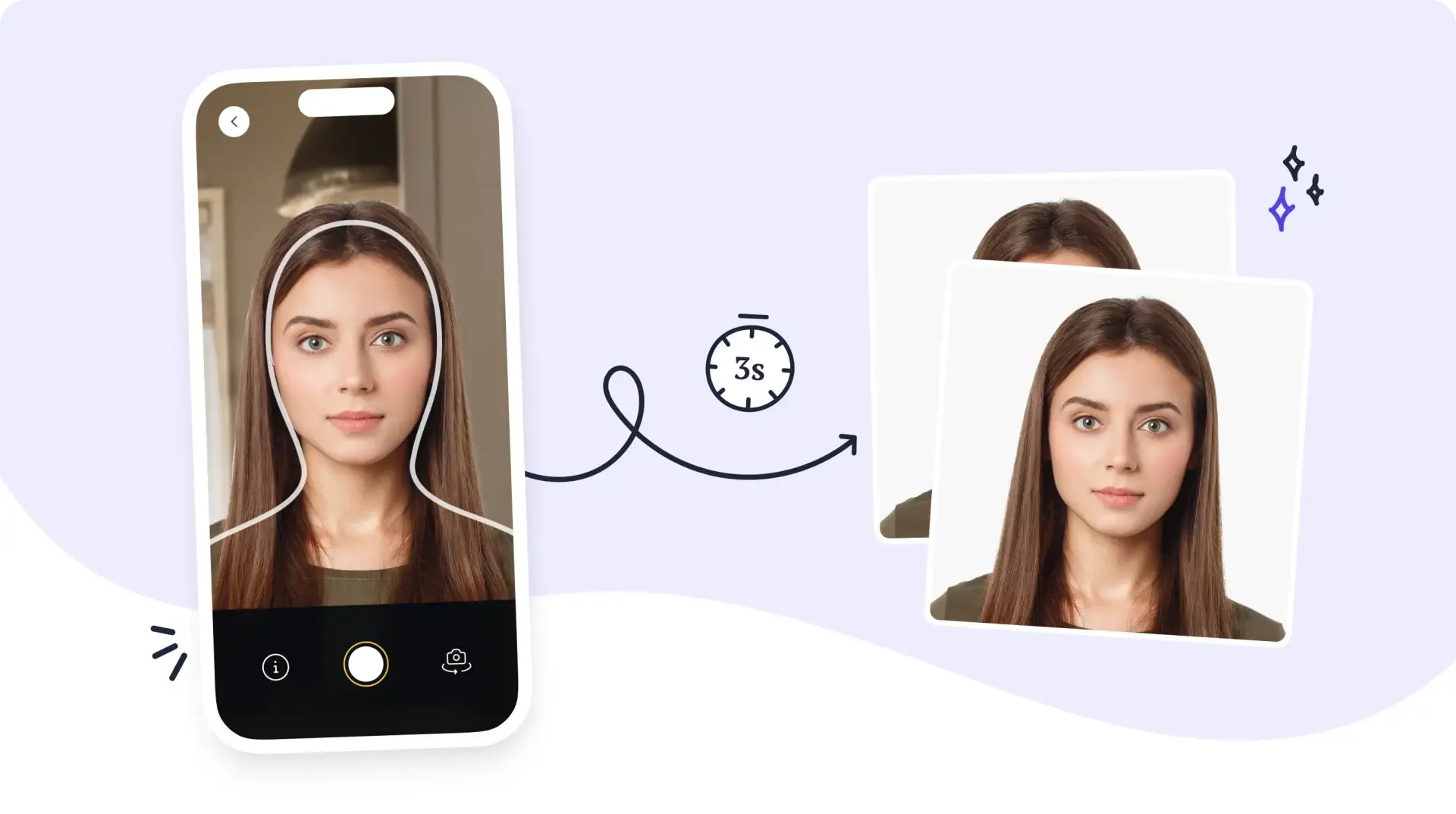 A photo transformed into compliant Canadian passport photos with the Passport Photo Online service.