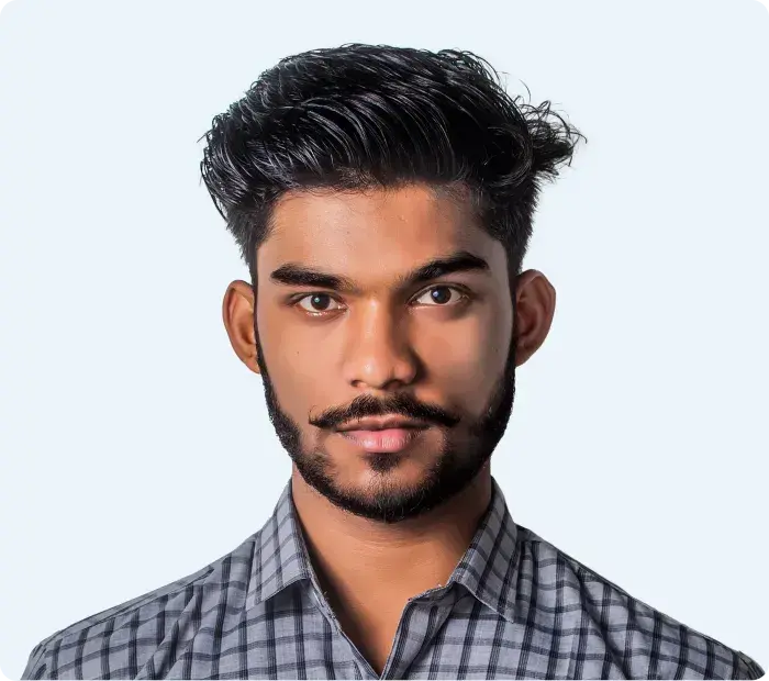 Look into the camera while taking an Indian passport photo