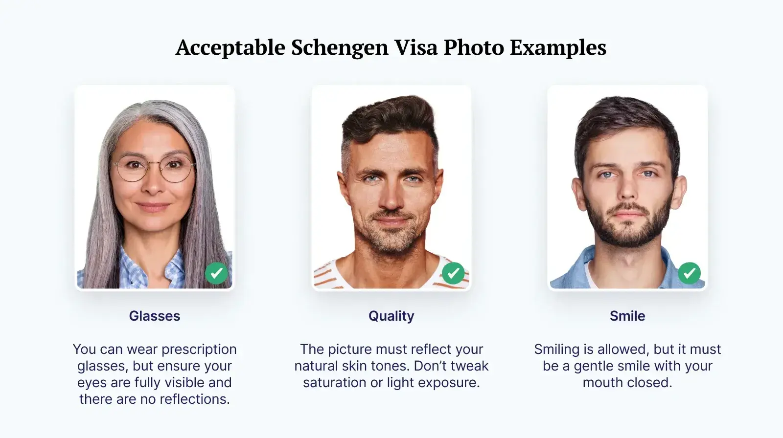 Schengen visa photo