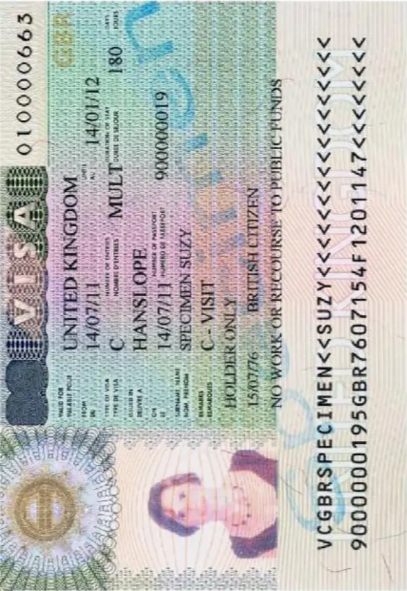 Visa britannique 35x45 mm (3,5 x 4,5 cm)