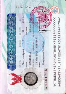 Thailändisches Visum 35x45 mm (3,5 x 4,5 cm)