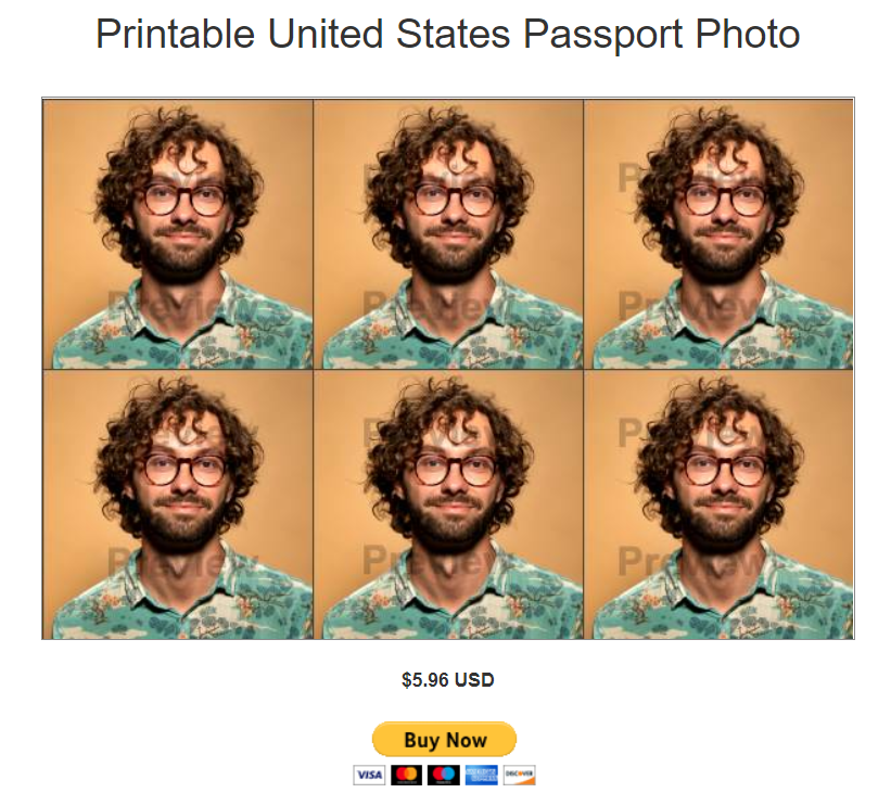 printable photos for US passport