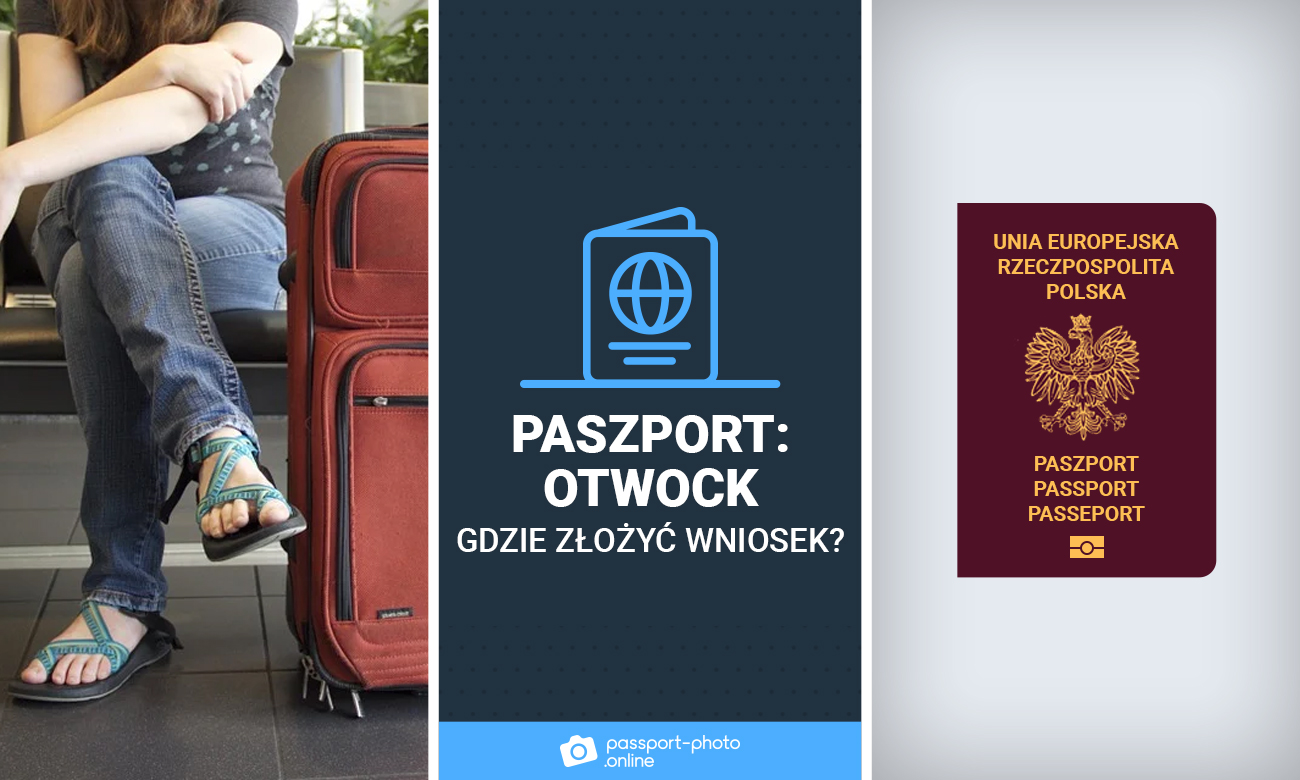 Kobieta z walizką na dworcu i polskim paszportem