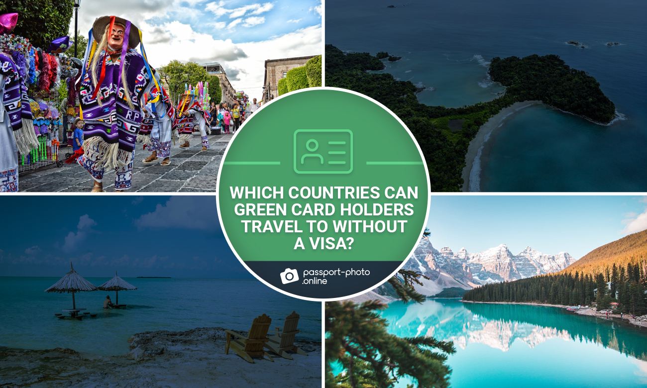 countries to travel without visa on green card