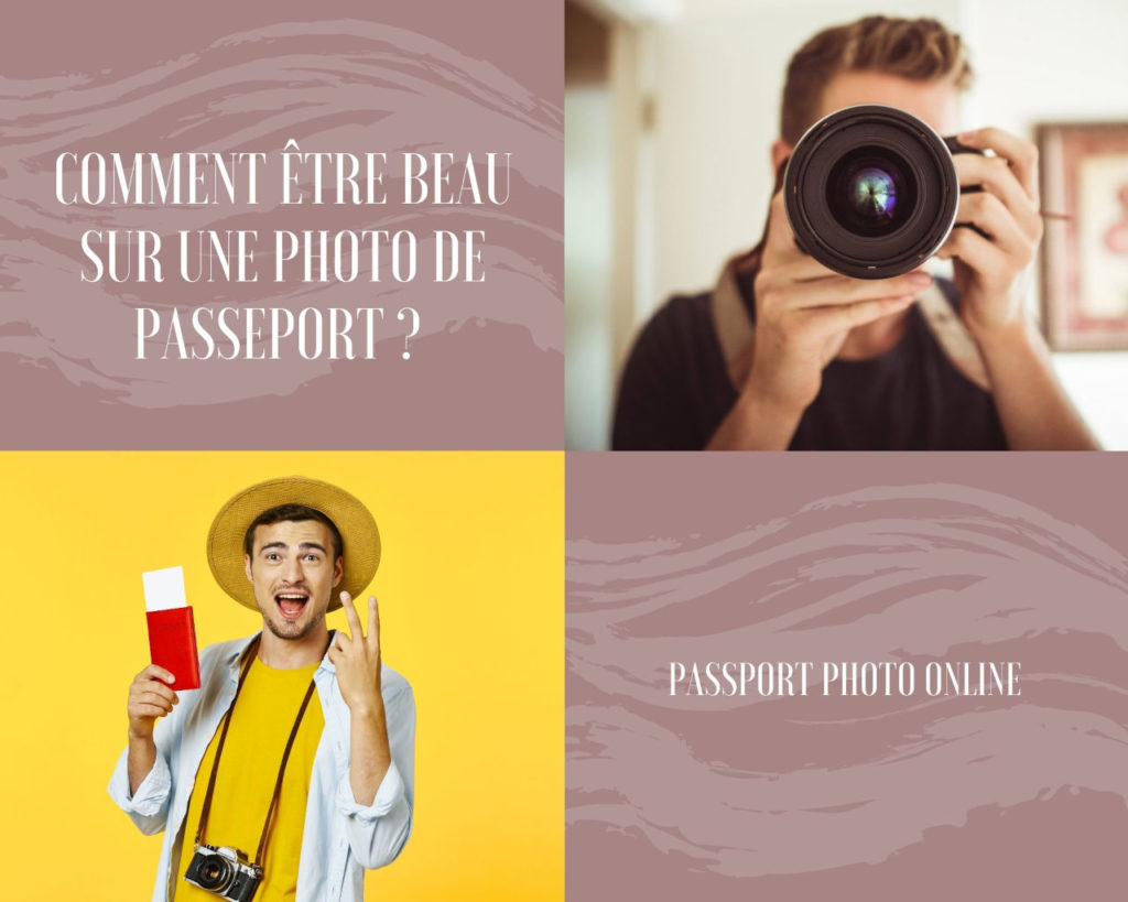 Un homme prend une photo avec un appareil photo et un autre tient un passeport.