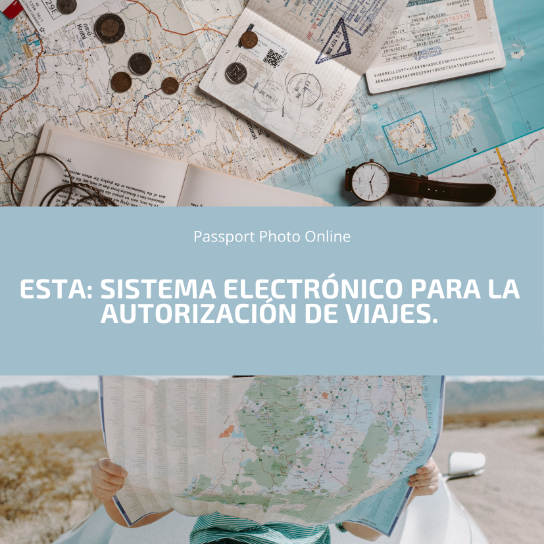 ESTA: sistema electrónico para la autorización de viajes. La imagen muestra también distintos objetos de viaje.