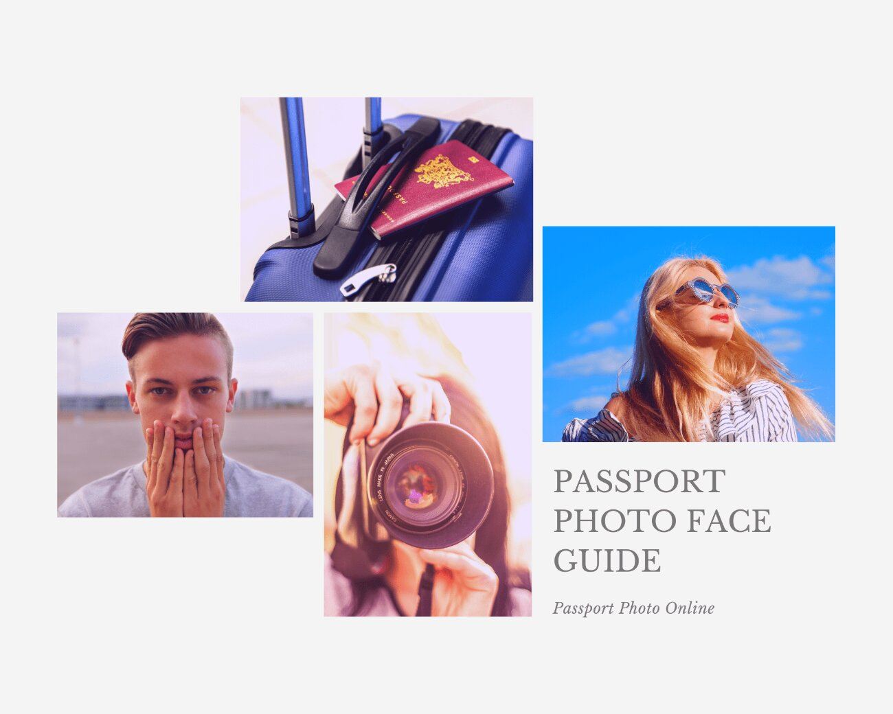 Passport on suitcase with a man with his hands on his face