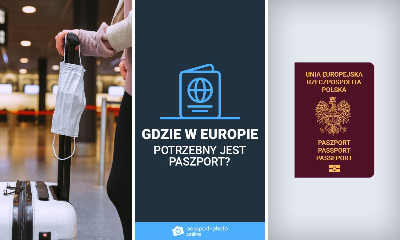 osoba trzymająca białą walizkę i maseczkę oraz polski paszport