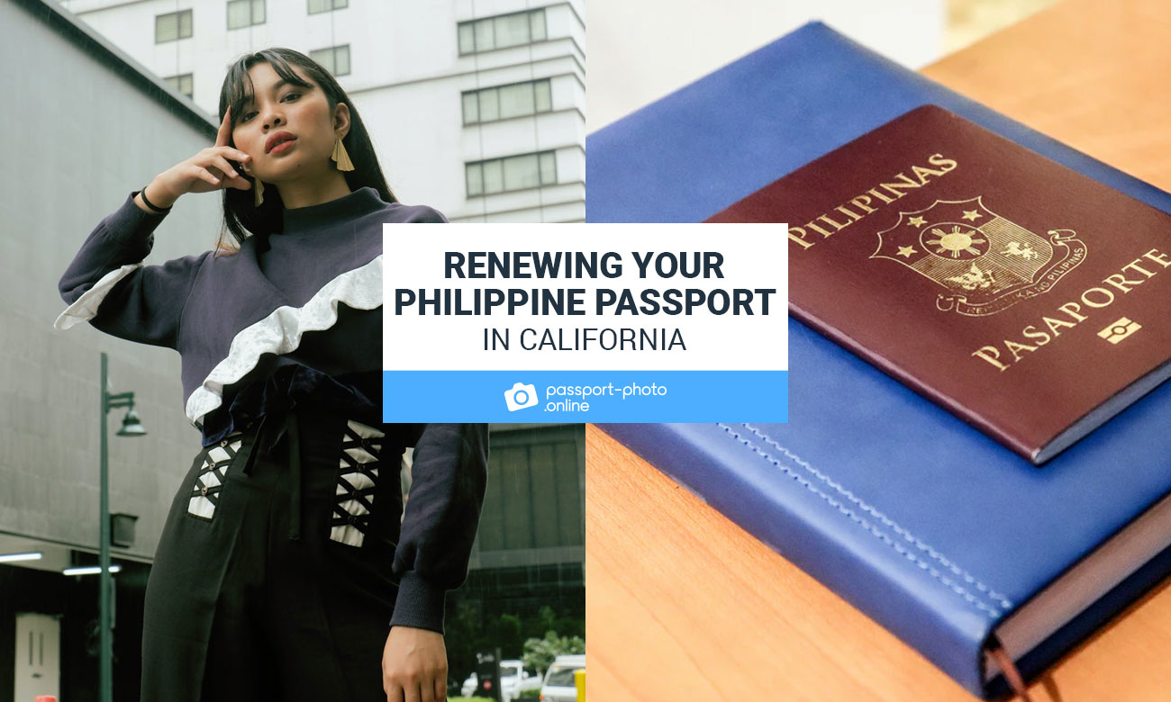 young woman and philippine passport and blue notebook