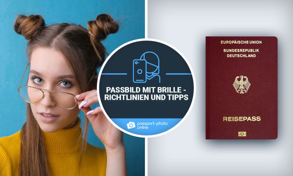 Eine Frau mit Brille und der deutsche Reisepass