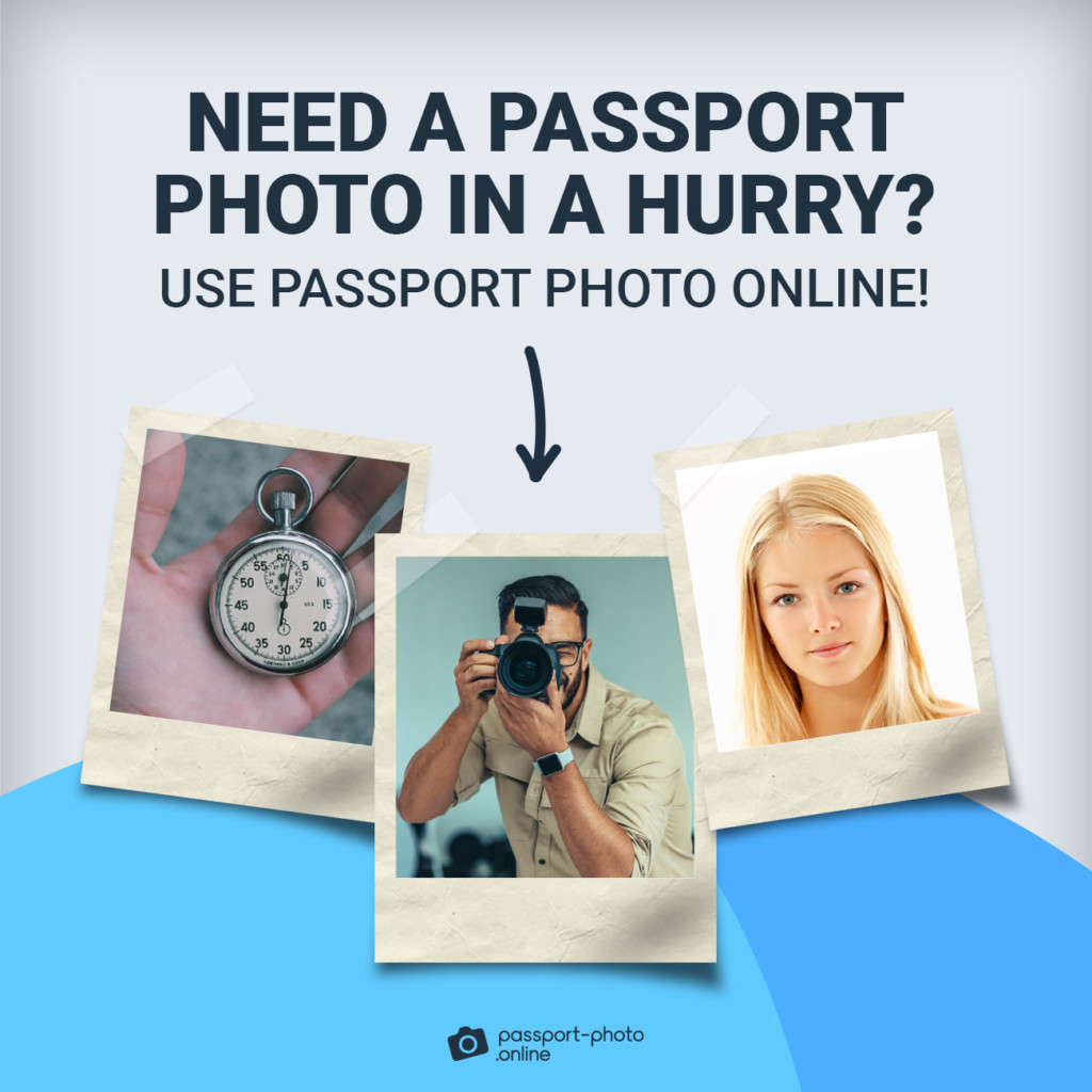 A stopwatch, a man taking a photograph and a passport image of a blonde woman.