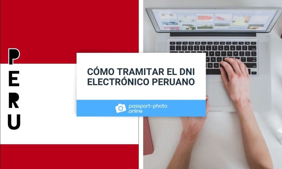 A la izquierda la bandera de Perú. A la derecha, una persona utiliza su computadora. ¿Cómo tramitar el DNI electrónico peruano?