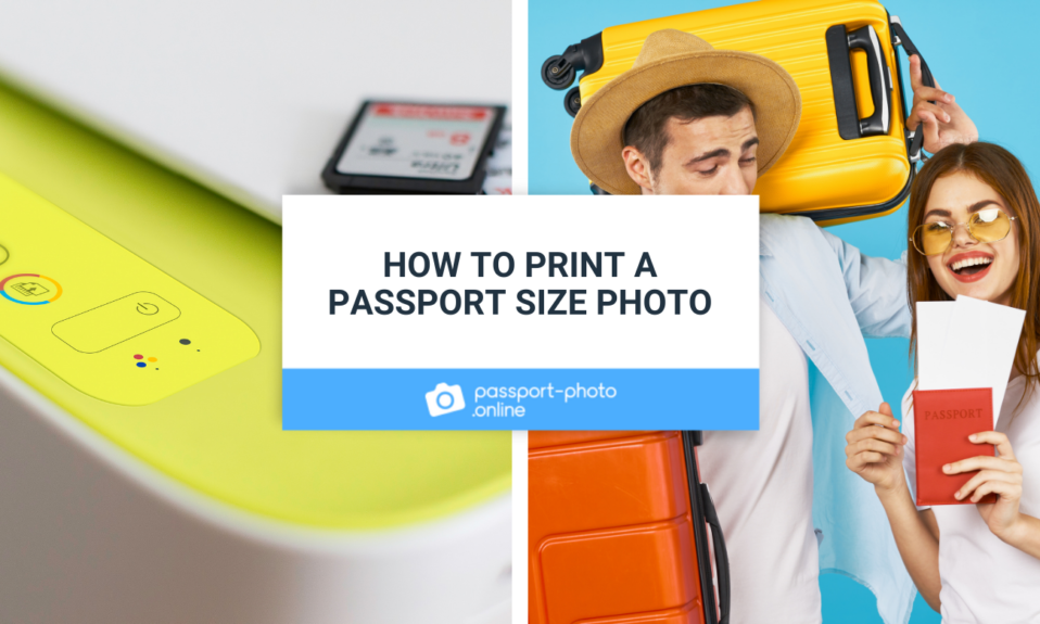 A printer sits idle, two holidaymakers carrying colourful suitcases and travel documents.
