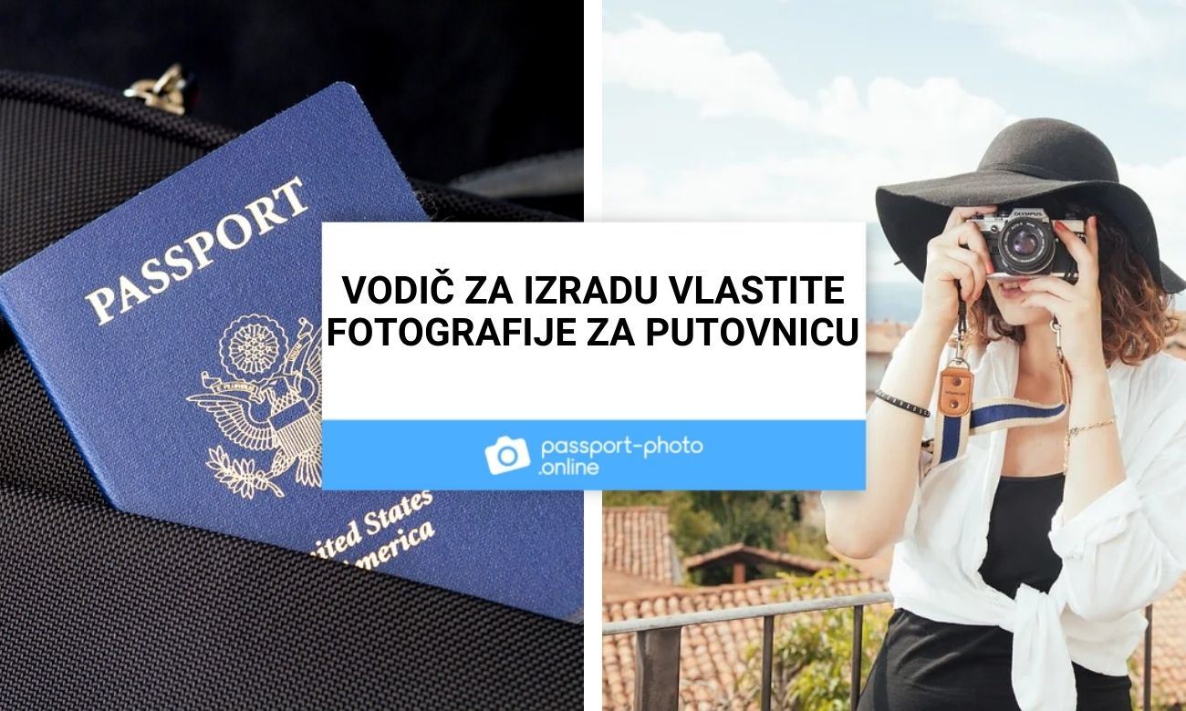 Fotografija koja prikazuje putovnicu i čin fotografiranja