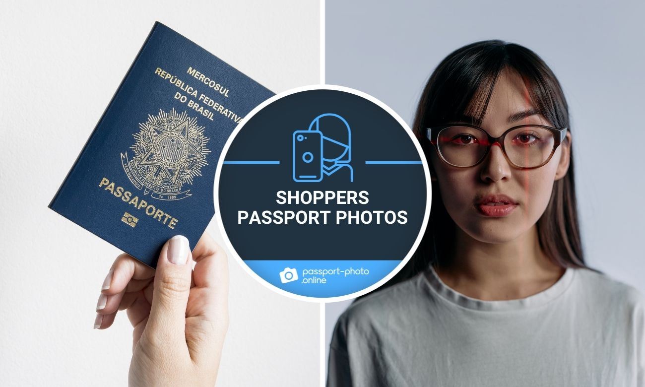 A photo of a passport and an ID photo of a young woman.