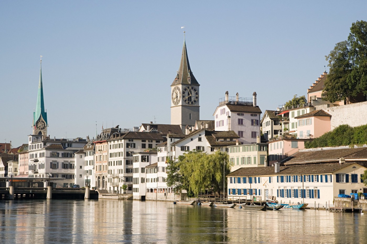 Architecture and the river limmat in zurich