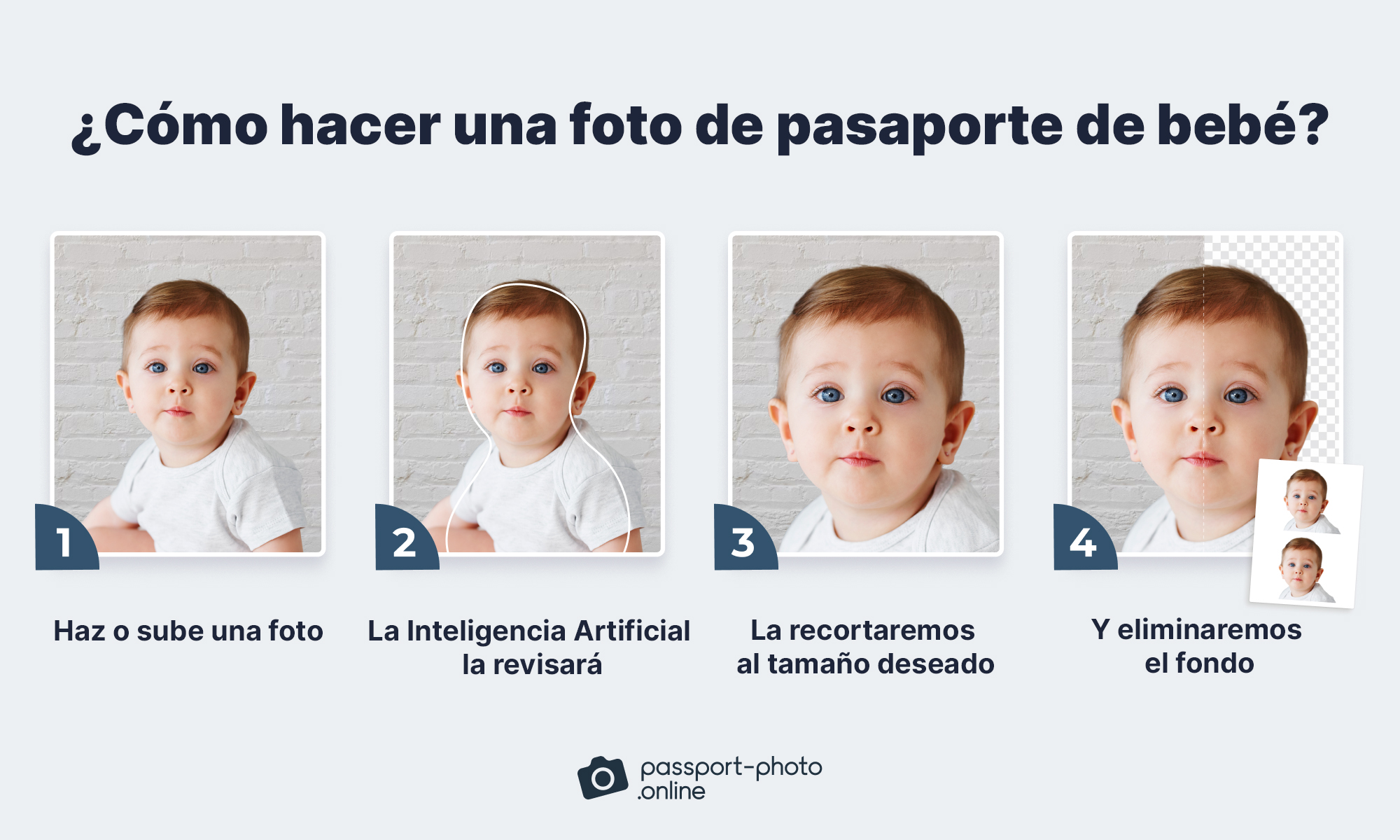 ¿Cómo tomar una foto de bebé para pasaporte usando una aplicación móvil?
