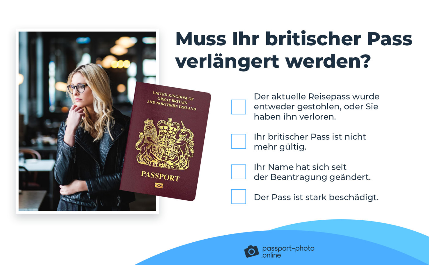 Checkliste für die Verlängerung des britischen Passes.