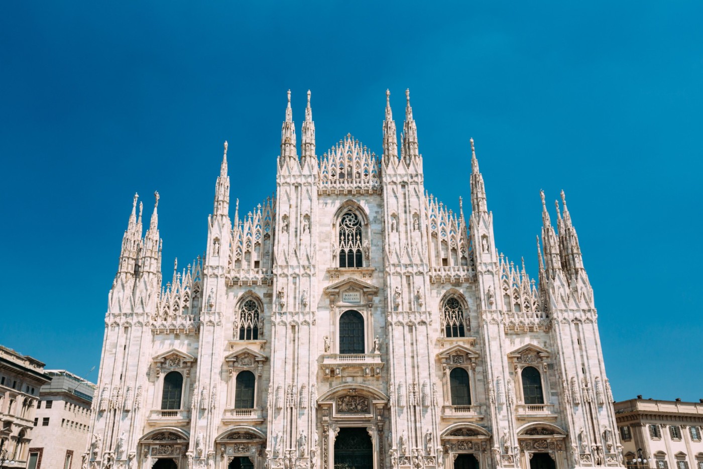 Milan Cathedral or Duomo di Milano is the cathedral church. famous landmark of Milan, Italy