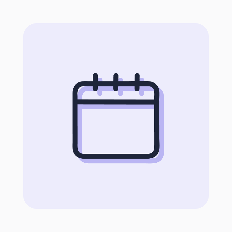 An icon depicting a calendar.