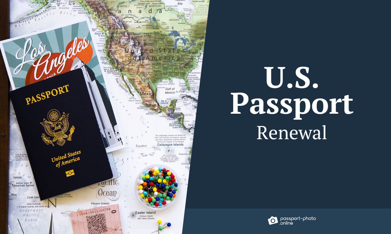 A map and U.S. passport