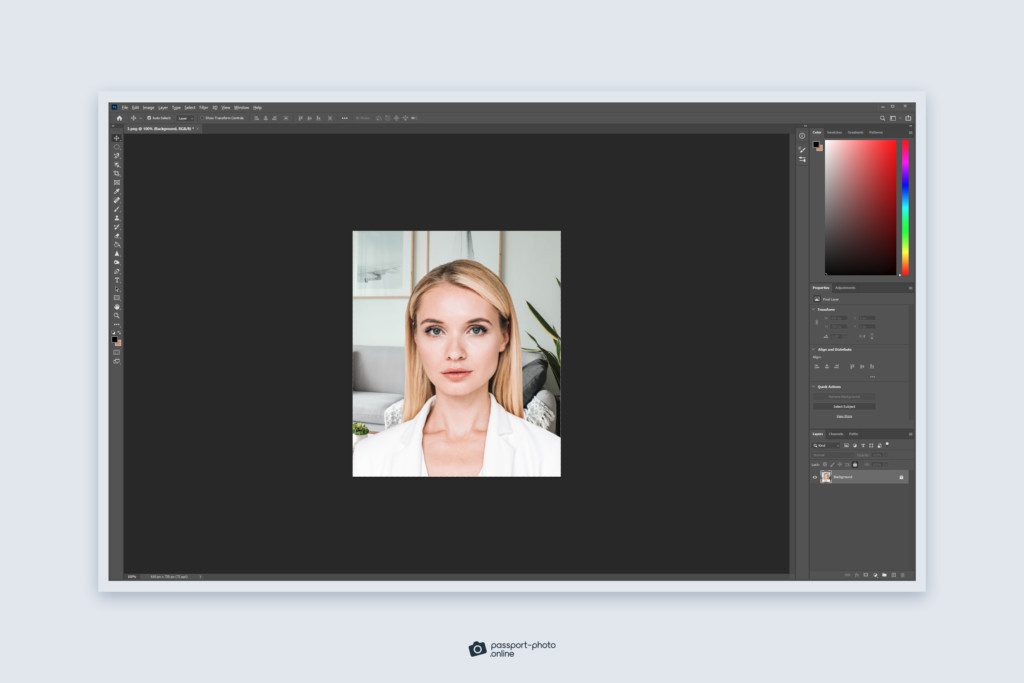 Change Passport Photo background Color in Photoshop - Tutorial