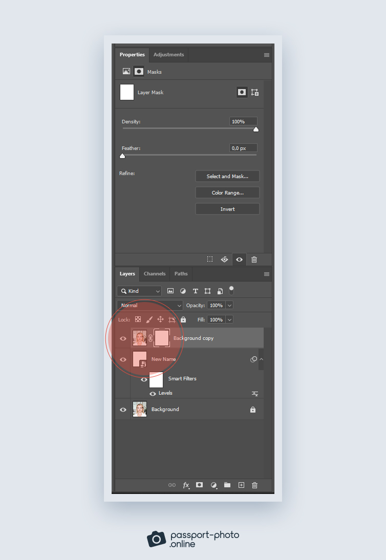 Change Passport Photo background Color in Tutorial