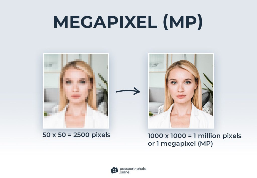 A side-by-side comparison displaying the relationship between pixel quantity and image quality. 
