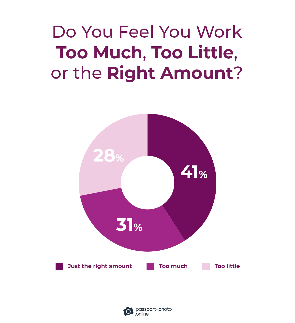 most digital nomads (41%) believe they work just the right amount