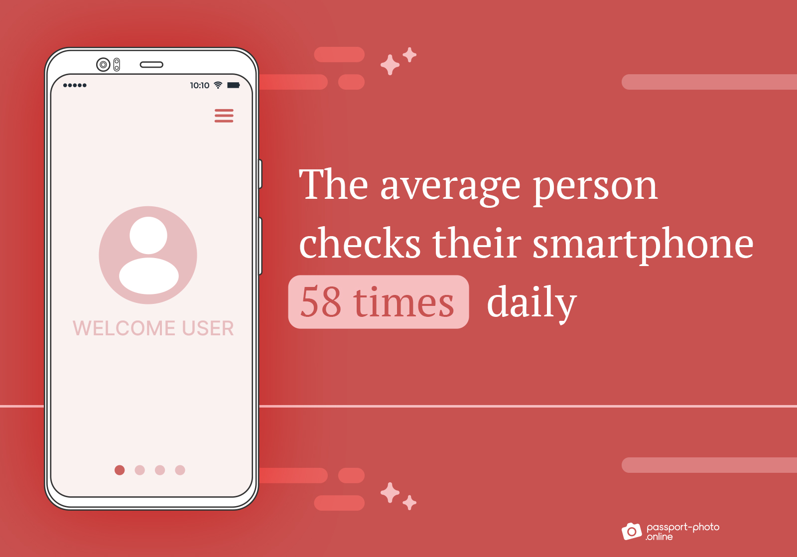 the average person checks their smartphone 58 times daily