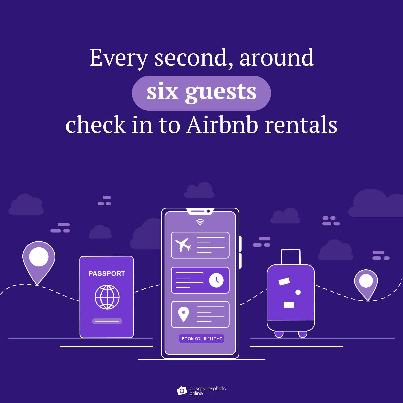 Every second, around six guests check in to Airbnb rentals