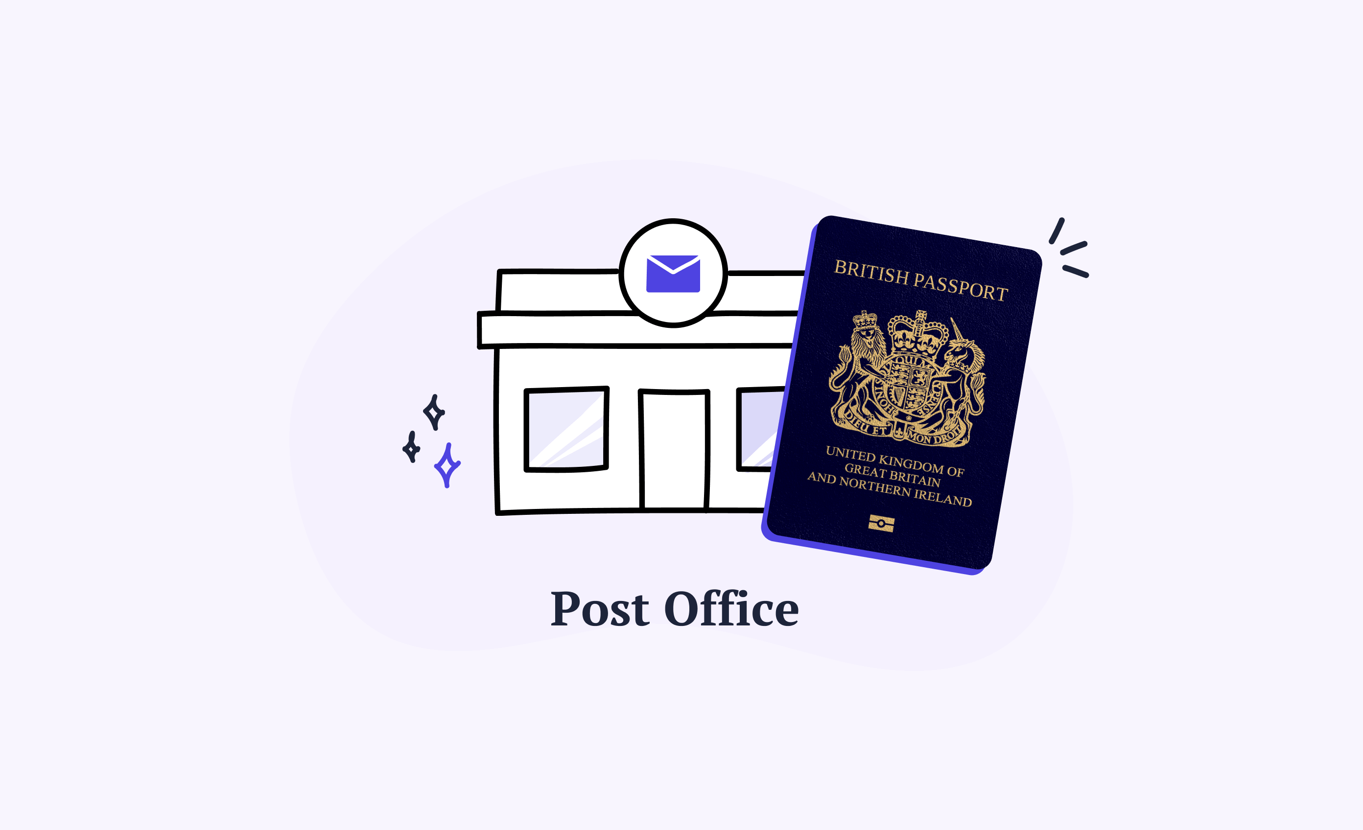 Passport applications and renewals at the post office.