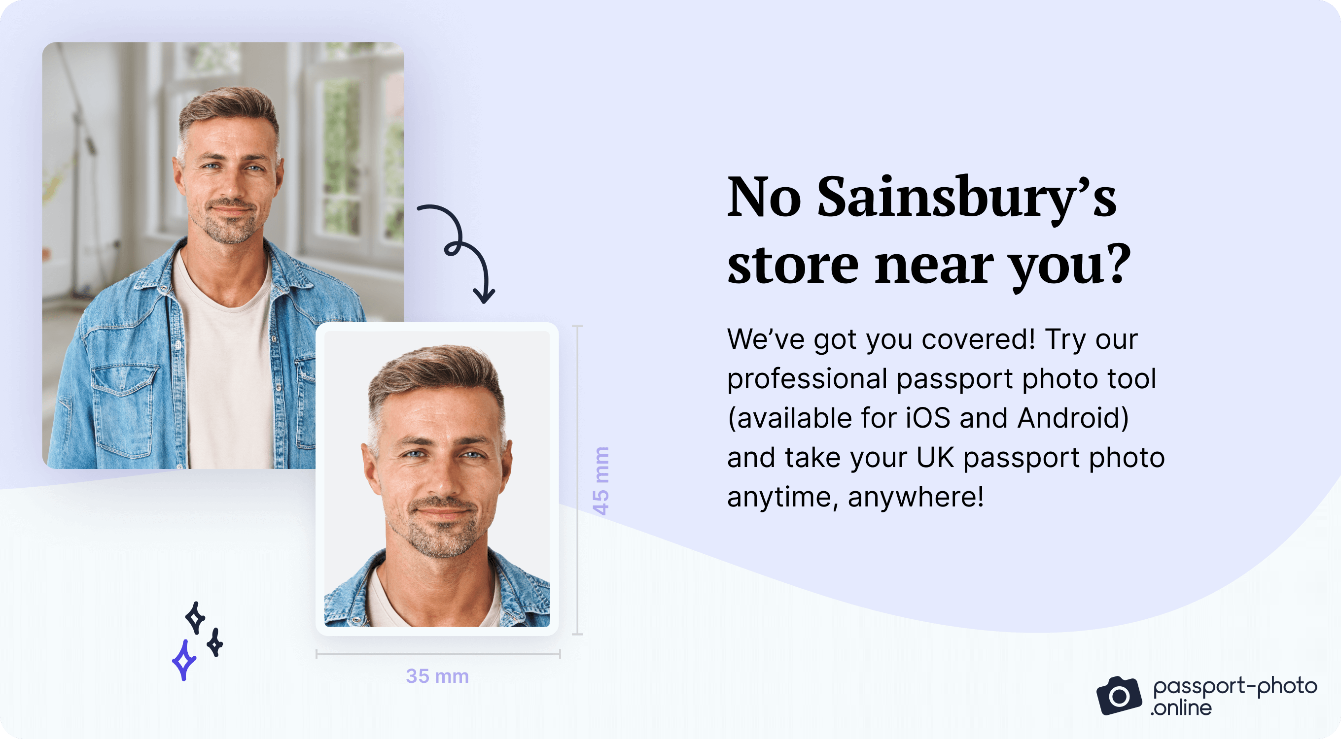 Passport Photo Online—an alternative to Sainsbury’s passport photo service.