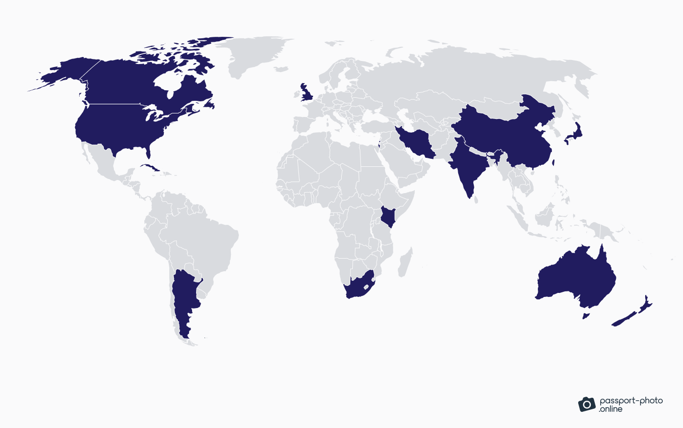 A map of countries where felons cannot travel.