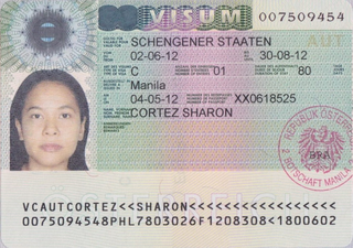 Visa to Austria 35x45 MM (3,5 X 4,5 CM)