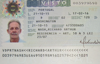 Visa to Portugal 35x45 MM (3,5 X 4,5 CM)