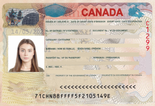 Visa to Canada 35x45 MM (3,5 X 4,5 CM)