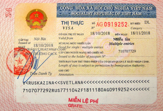 Visa pour le Vietnam 2x2 pouces (51x51 mm)
