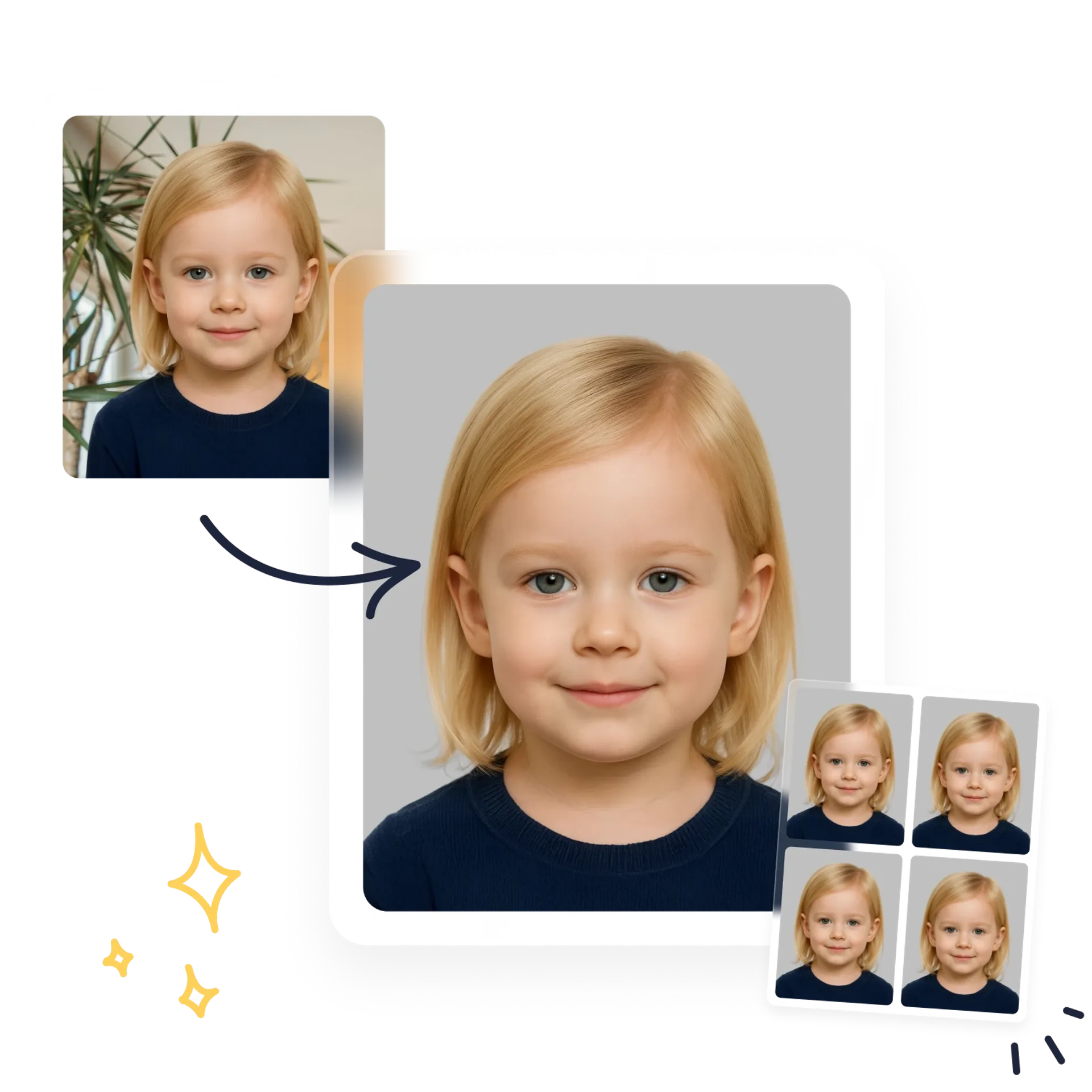 Biometrisches Passbild für Babys
