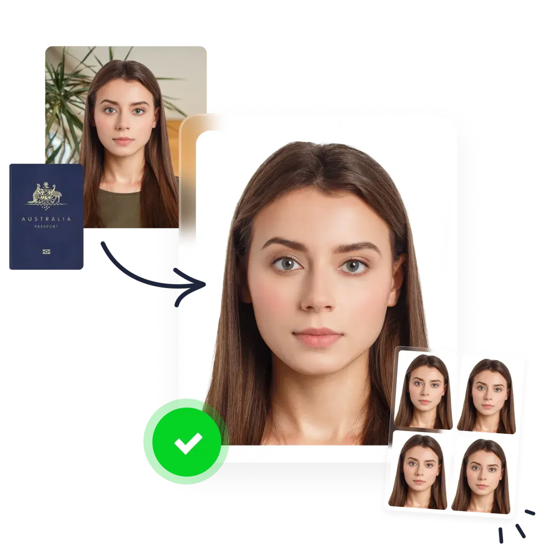 Australian passport photo at home