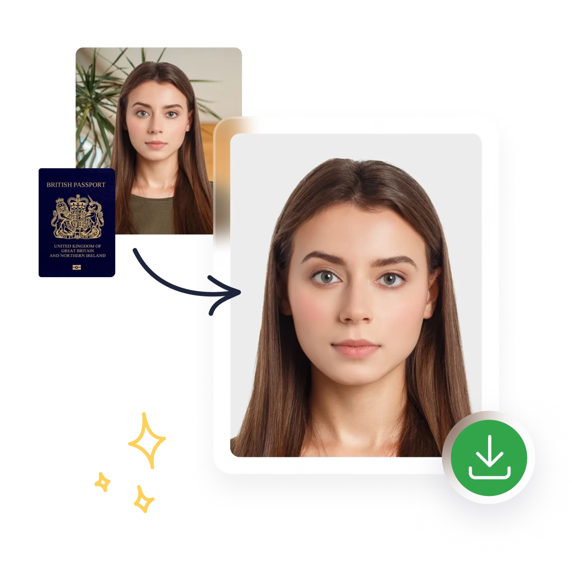 Digital passport photo at home