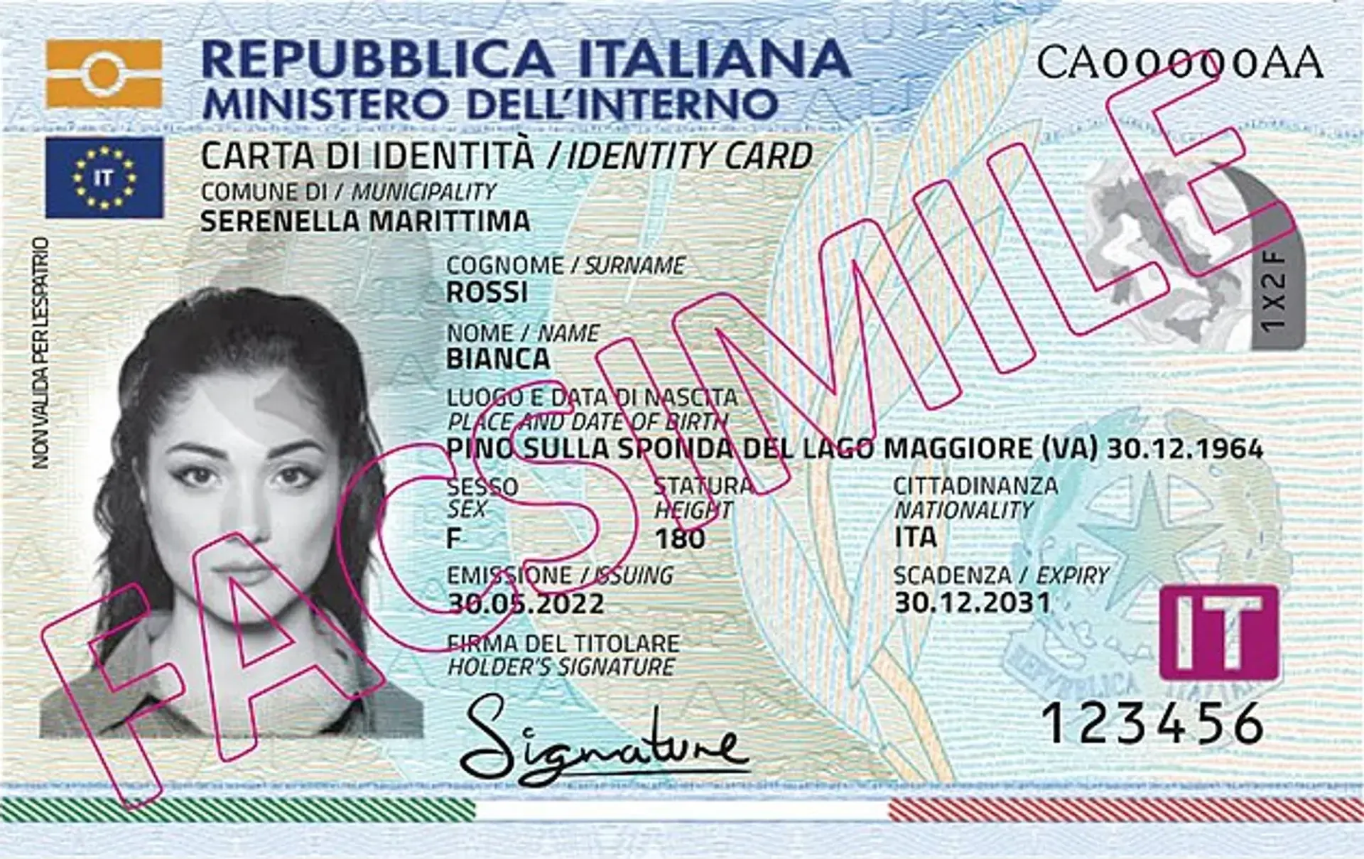 Foto carta d'identità