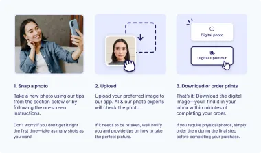 How to get a Canadian visa photo at home with a mobile app in three steps.