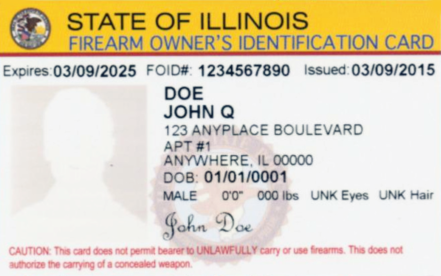 FOID Card Illinois Photo