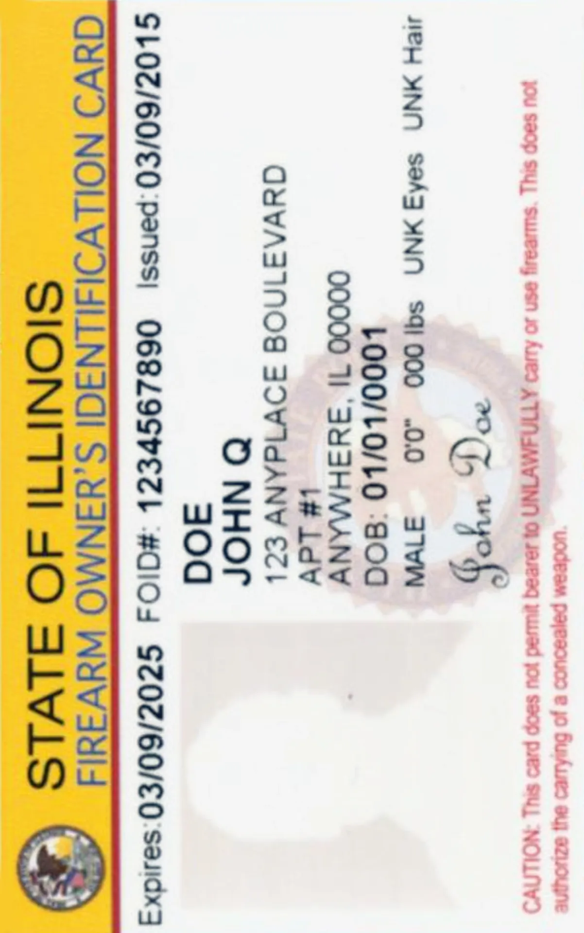 FOID Card Illinois Photo