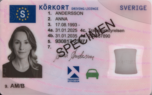 Svenskt körkortsbild