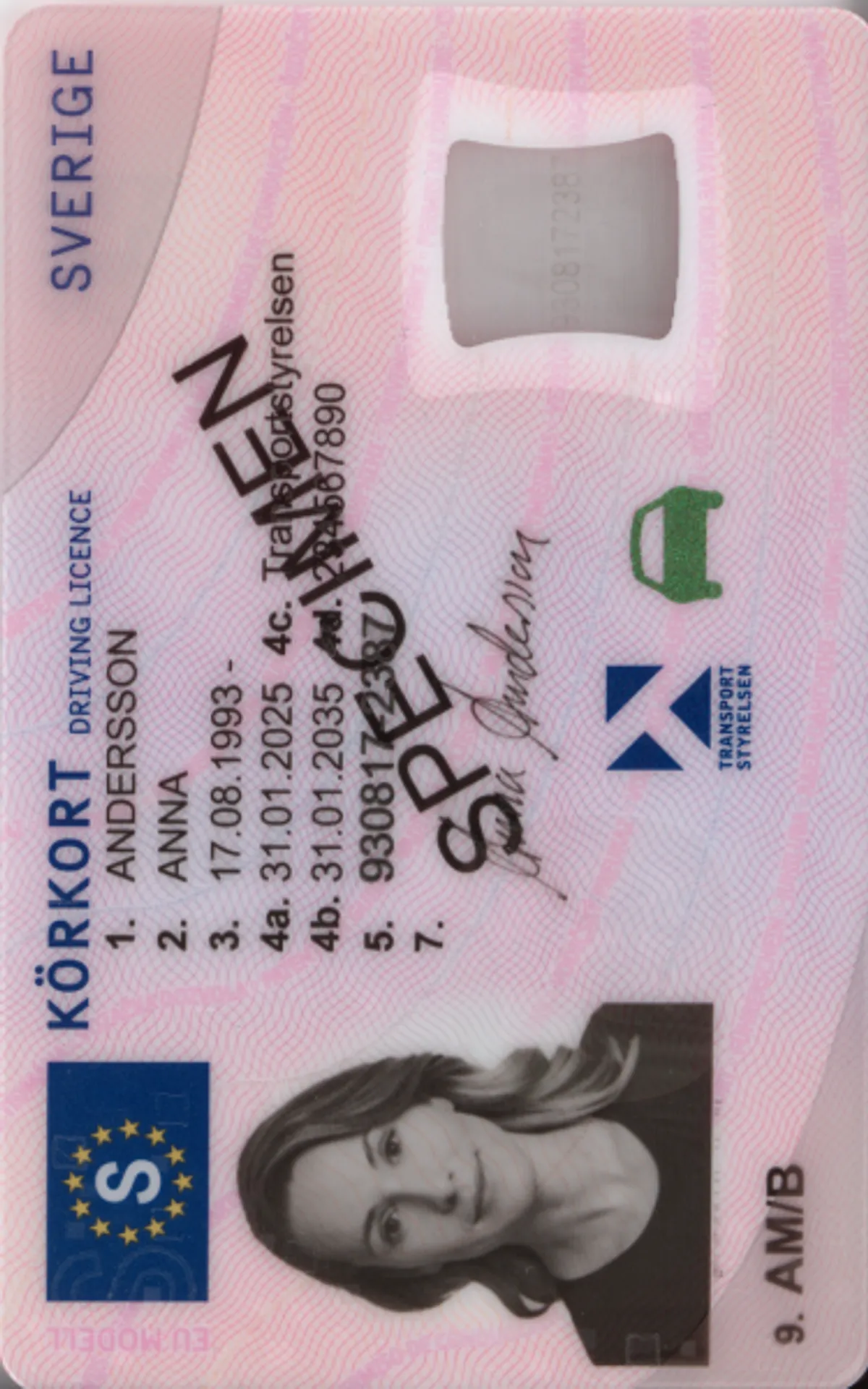 Svenskt körkortsbild